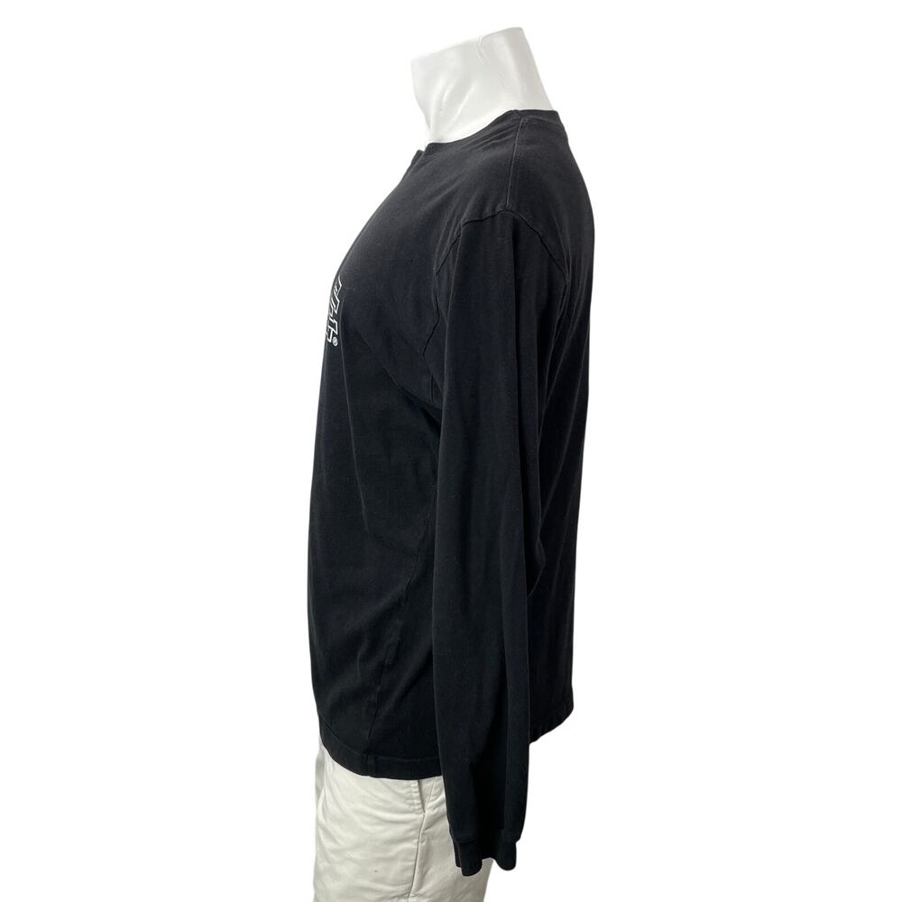 Eric Emanuel Men's Black Long Sleeve Crew Neck Graphic T Shirt Tee Top Size L - Picture 2 of 4